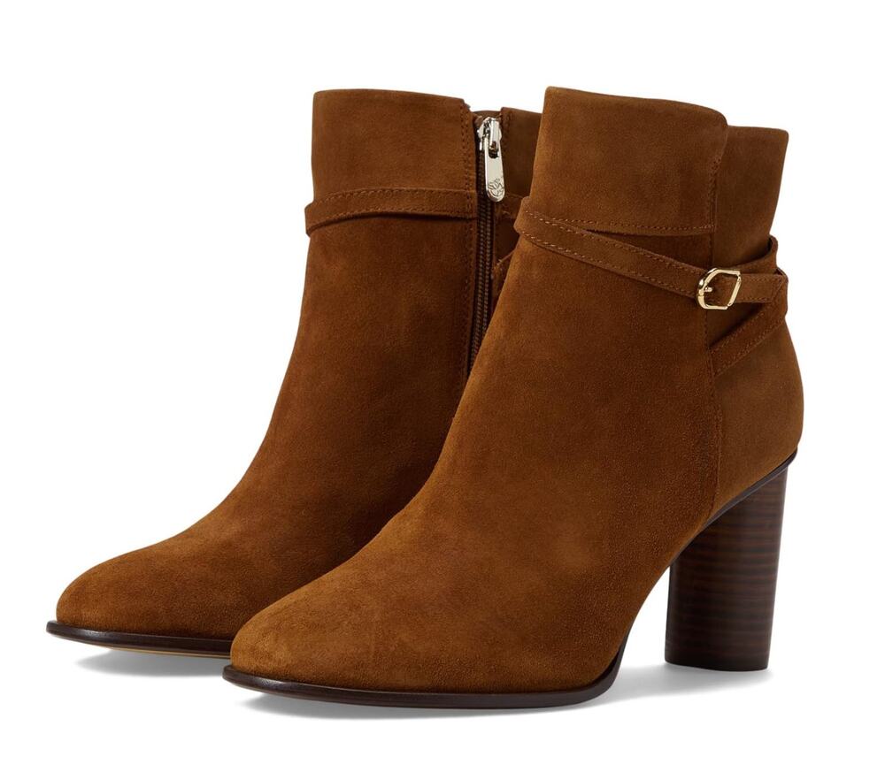 DRAPER JAMES Women's Tegan Ankle Boot Size 6 Cognac Brown Leather NWOB